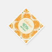 Fresh Orange Slice Pattern – Bright Citrus Fruit  Serviette (Ecke)