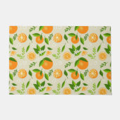 Fresh oranges with flowers and leaves fußmatte (Vorderseite)