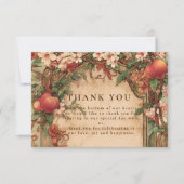 Fresh Orchard Botanical Wedding Dankeskarte (Vorderseite)