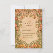 Fresh Orchard Botanical Wedding RSVP Karte (Vorderseite)