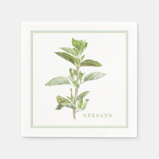 FRESH OREGANO Standard Cocktail Papier Napkins Serviette (Vorderseite)