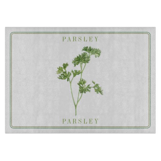 FRESH PARSLEY 11x8 Glasschneider Schneidebrett (Vorderseite)