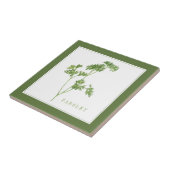 FRESH PARSLEY 4.25x4.25 Keramik Tile (+text) Grün Fliese (Seite)