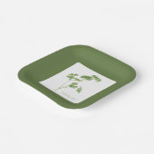 FRESH PARSLEY 7" Square Paper Tellers - Green Pappteller (Gewinkelt)