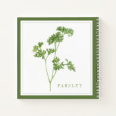 FRESH PARSLEY 8.5x8.5 SpiralNotebook - Grün Notizblock (Rückseite)