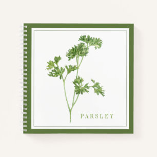 FRESH PARSLEY 8.5x8.5 SpiralNotebook - Grün Notizblock