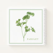 FRESH PARSLEY 8.5x8.5 SpiralNotebook Notizblock (Rückseite)
