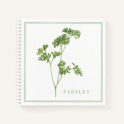FRESH PARSLEY 8.5x8.5 SpiralNotebook Notizblock (Vorderseite)