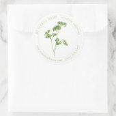 FRESH PARSLEY Biz ID Large Round Stickers (Tasche)