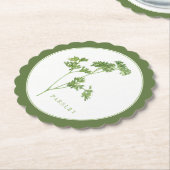 FRESH PARSLEY Scallop Round Untersetzer (+text) Gr (angewinkelt)
