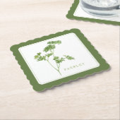 FRESH PARSLEY Scallop Square Untersetzer (+text) G (angewinkelt)