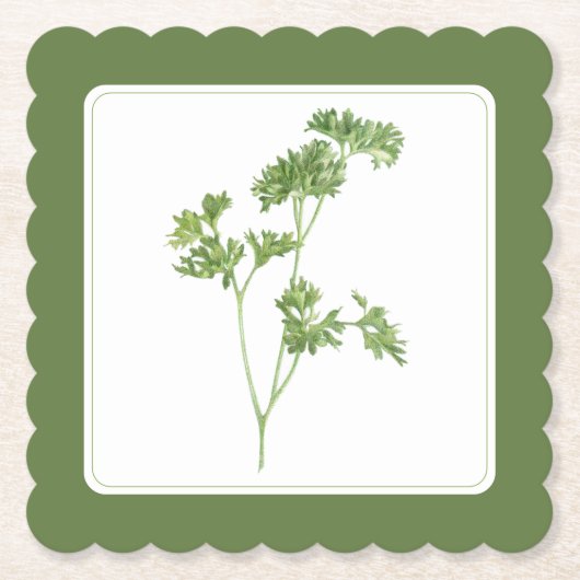 FRESH PARSLEY Scallop Square Untersetzer (-text) G (Vorderseite)