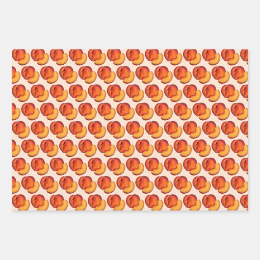 Fresh Peaches Fruit Georgia Peach Cobbler Dessert Geschenkpapier Set (Vorderseite)