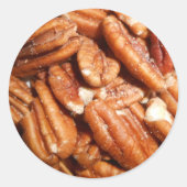 Fresh Pecans Runder Aufkleber (Vorderseite)