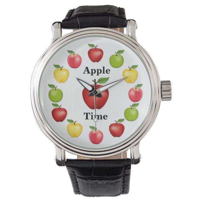 Fresh Picked Apple Time Armbanduhr (Vorderseite)