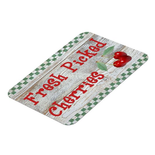 Fresh Picked Cherries Country Kitchen Magnet (Linke Seite)