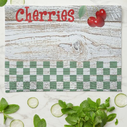 Fresh Picked Cherries Küchentuch (Gefaltet)