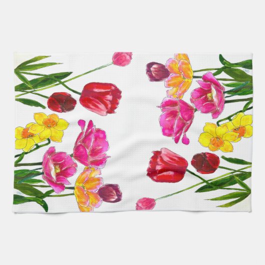 Fresh-Picked Tulips Kitchen Towels Geschirrtuch (Horizontal)