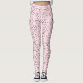 Fresh Pink Honey Beve Hive Pattern Leggings (Vorderseite)