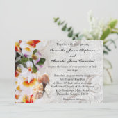 Fresh Plumeria Orchid Lei Beach Einladung zur Hoch (Stehend Vorderseite)