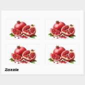 Fresh Pomegranate With Juicy Seeds Sticker (Blatt)
