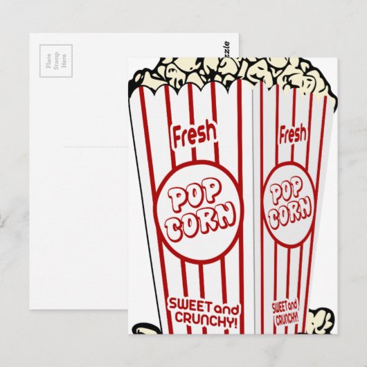 Fresh Popcorn Postkarte (Vorne/Hinten)