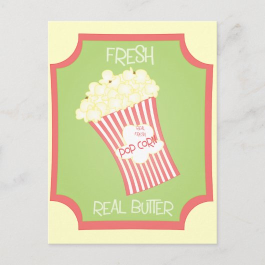 Fresh Popcorn Postkarte (Vorderseite)