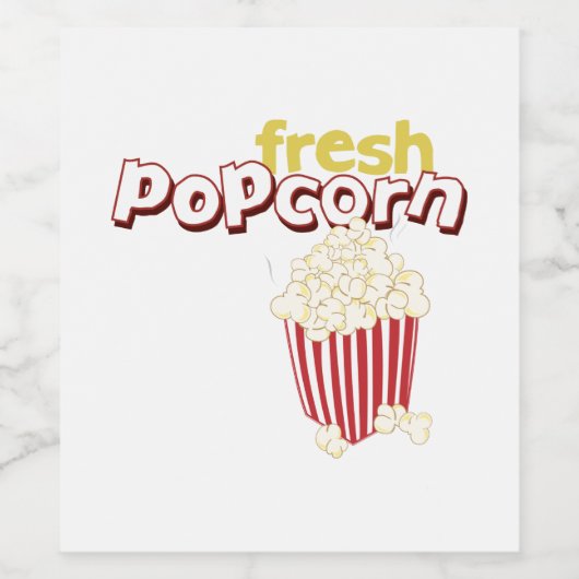 Fresh Popcorn Weinetikett (Einzelnes Label)