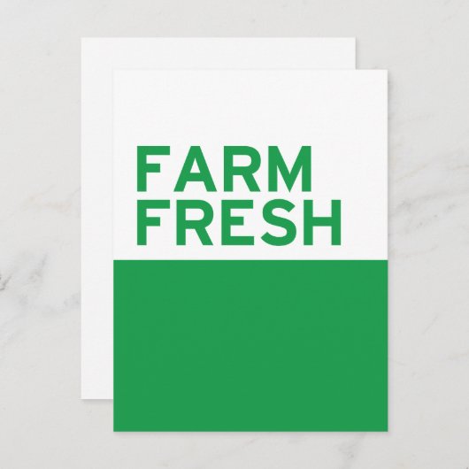 Fresh Postkarte (Vorne/Hinten)