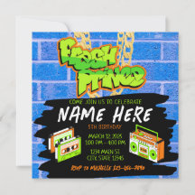 Fresh Prince 90s Boombox Blue Orange Birthday