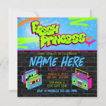 Fresh Princess 90s Boombox Green Pink Geburtstag