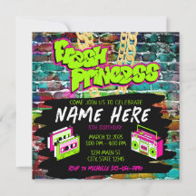 Fresh Princess 90s Boombox Green Pink Geburtstag