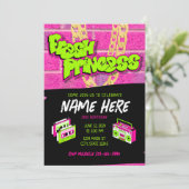 Fresh Princess 90s Themed Birthday Einladung (Stehend Vorderseite)