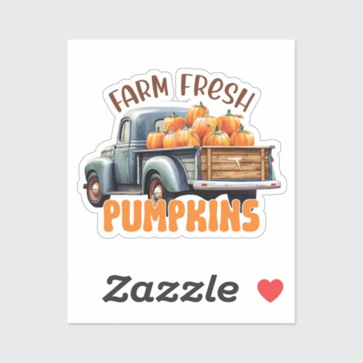 Fresh Pumpkin Aufkleber (Blatt)
