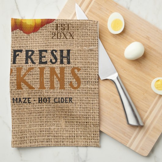Fresh Pumpkin Geschirrtuch (Viertel Falte)