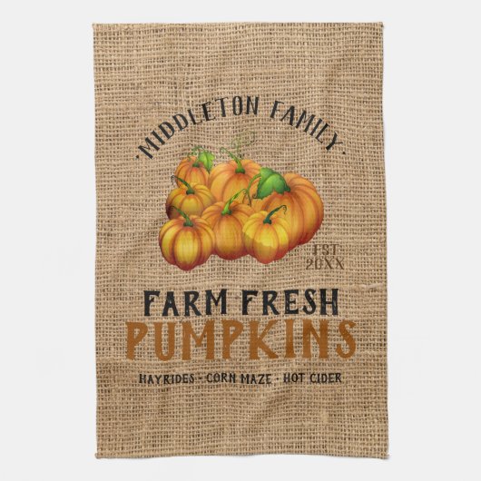 Fresh Pumpkin Geschirrtuch (Vertikal)