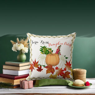 Fresh Pumpkin Patch Herbst Ernte Bauernhof Kissen