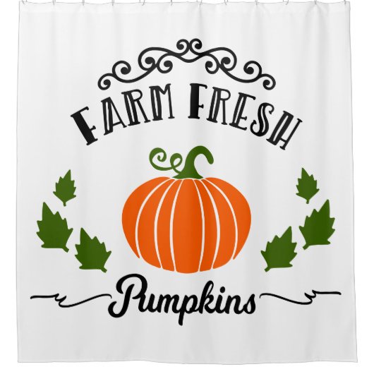 Fresh Pumpkins Duschvorhang (Vorderseite)