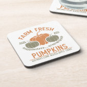 Fresh Pumpkins | Hand Pickup Getränkeuntersetzer (Linke Seite)