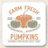 Fresh Pumpkins | Hand Pickup Getränkeuntersetzer (Vorderseite)