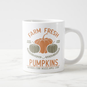 Fresh Pumpkins   Hand Pickup Jumbo-Tasse