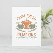 Fresh Pumpkins | Hand Pickup Karte (Stehend Vorderseite)