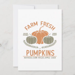 Fresh Pumpkins   Hand Pickup Karte