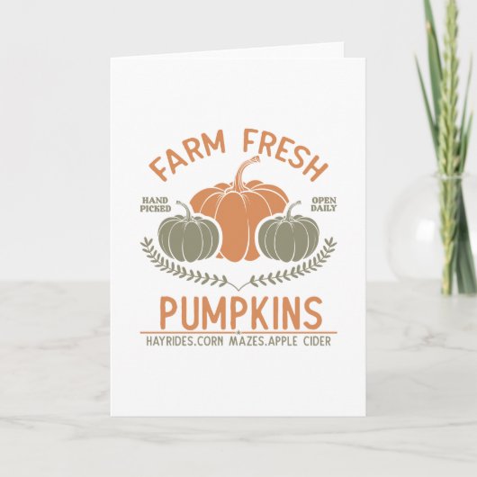 Fresh Pumpkins | Hand Pickup Karte (Vorderseite)
