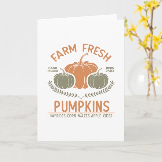 Fresh Pumpkins | Hand Pickup Karte (Gelbe Blume)