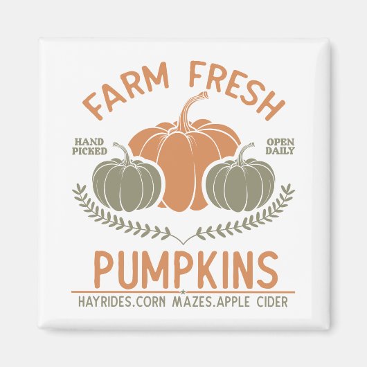 Fresh Pumpkins | Hand Pickup Magnet (Vorne)