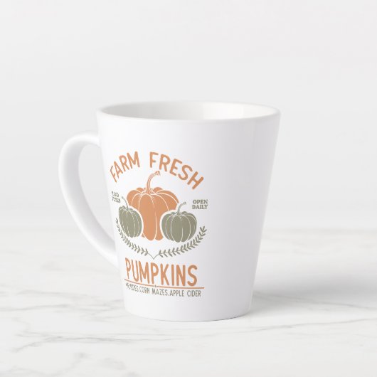 Fresh Pumpkins | Hand Pickup Milchtasse (Linke Ecke)