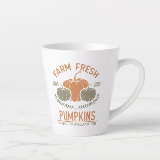 Fresh Pumpkins | Hand Pickup Milchtasse (Rechts)