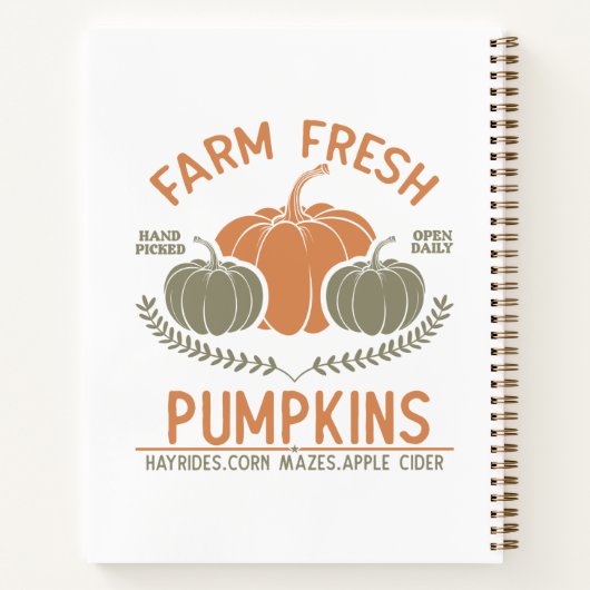 Fresh Pumpkins | Hand Pickup Notizblock (Rückseite)