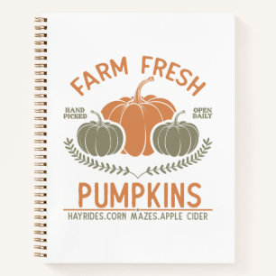 Fresh Pumpkins   Hand Pickup Notizblock